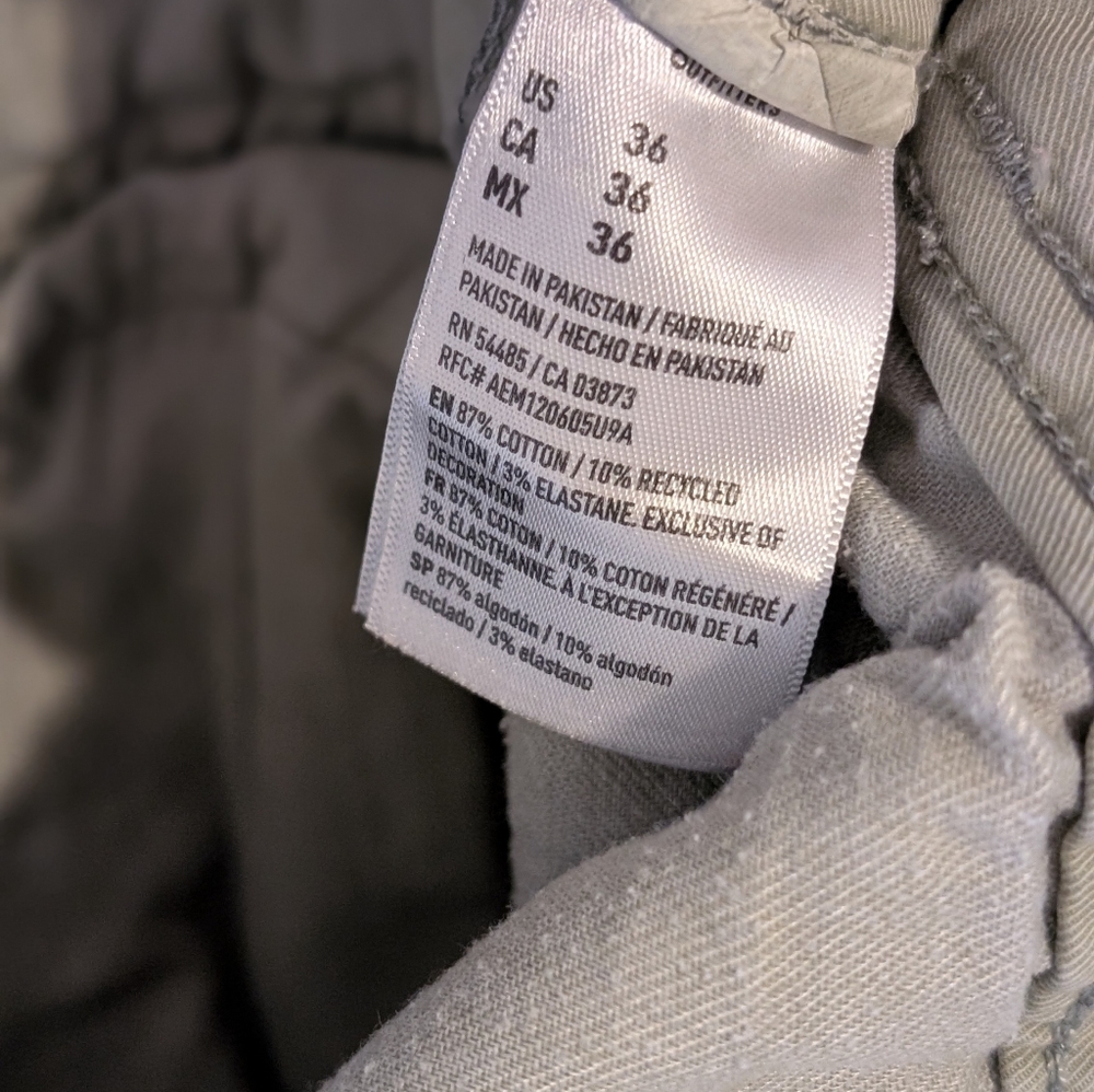Men's Casual Cargo Shorts - Light Washed Olive SZ-36 - Picture 4 of 7